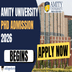 Amity University PhD Admission 2026 Begins @amity.edu; Apply Now